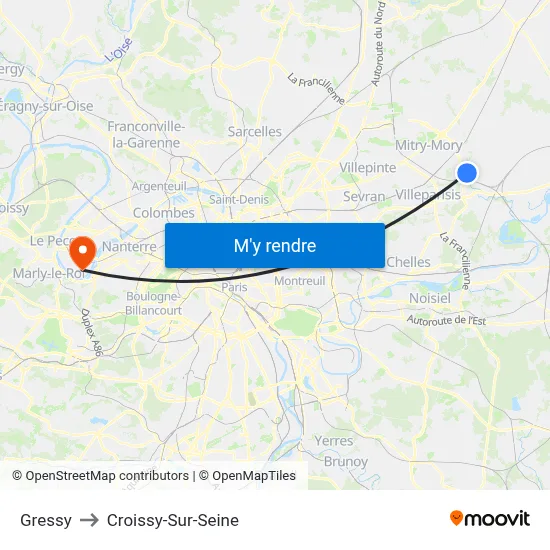 Gressy to Croissy-Sur-Seine map
