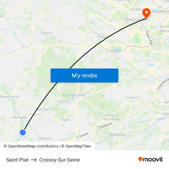 Saint-Piat to Croissy-Sur-Seine map