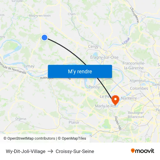 Wy-Dit-Joli-Village to Croissy-Sur-Seine map