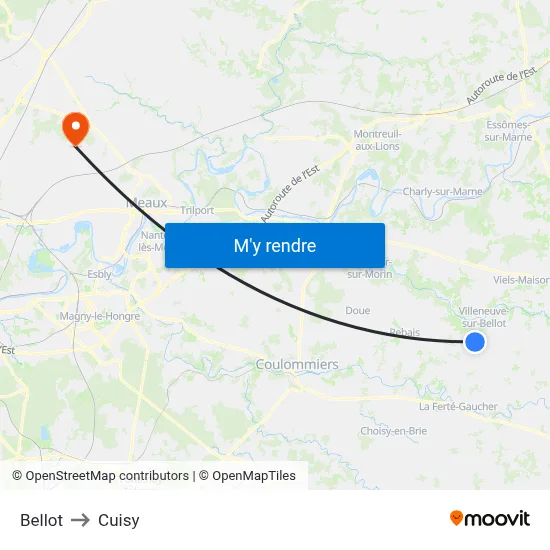 Bellot to Cuisy map