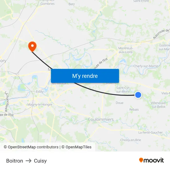 Boitron to Cuisy map