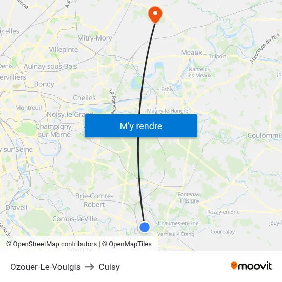 Ozouer-Le-Voulgis to Cuisy map