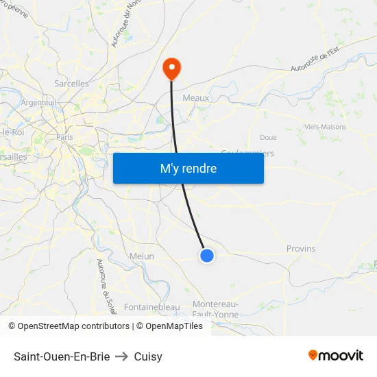 Saint-Ouen-En-Brie to Cuisy map
