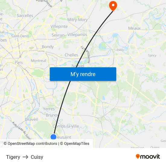 Tigery to Cuisy map
