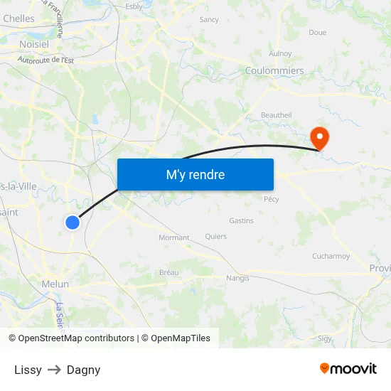 Lissy to Dagny map