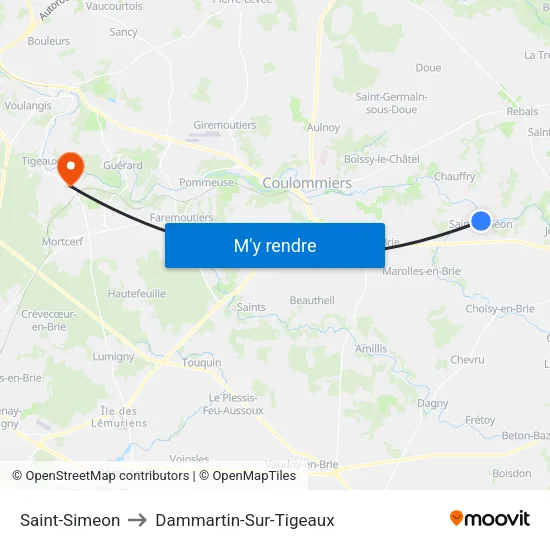 Saint-Simeon to Dammartin-Sur-Tigeaux map