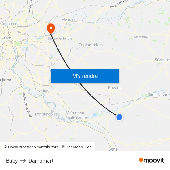 Baby to Dampmart map