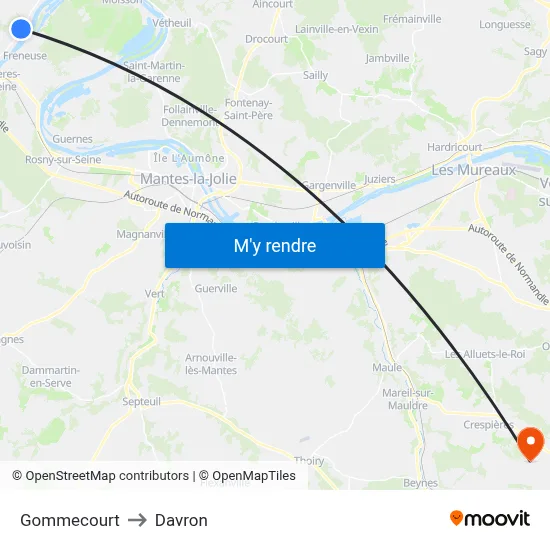 Gommecourt to Davron map