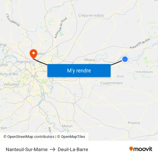 Nanteuil-Sur-Marne to Deuil-La-Barre map