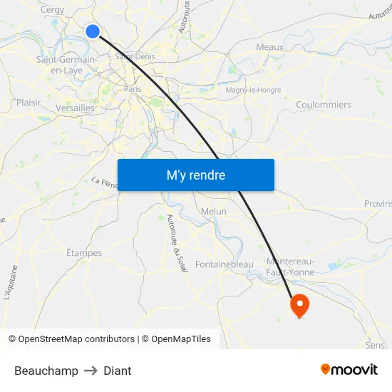 Beauchamp to Diant map