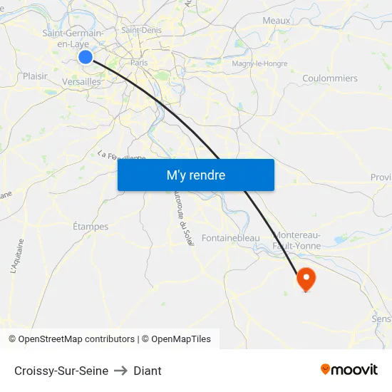 Croissy-Sur-Seine to Diant map