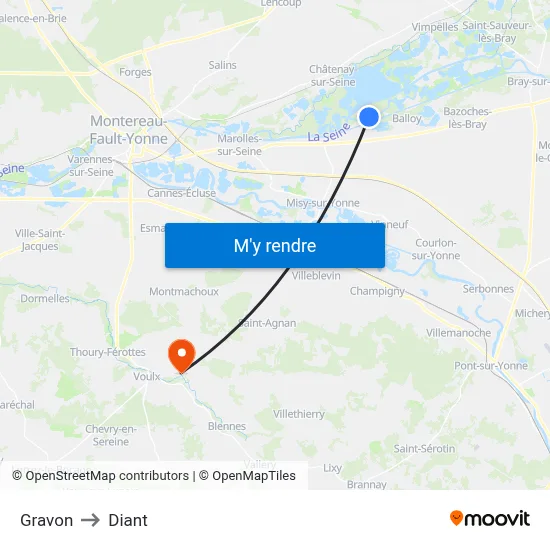 Gravon to Diant map