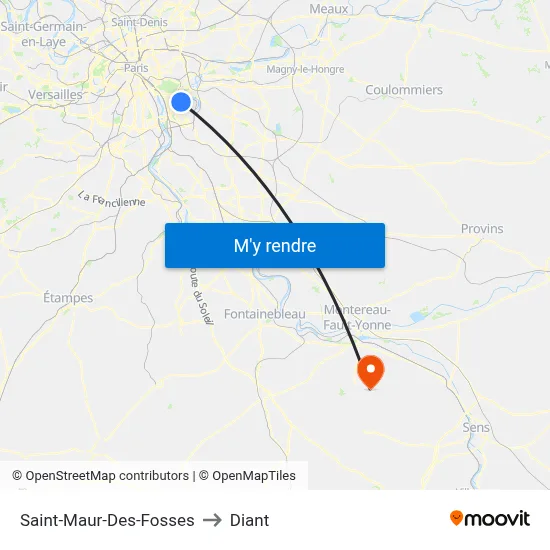 Saint-Maur-Des-Fosses to Diant map