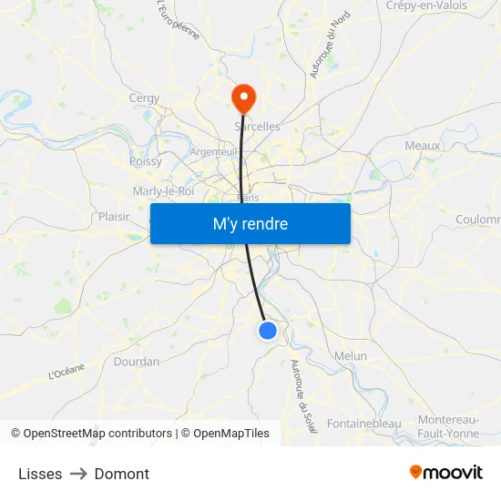 Lisses to Domont map