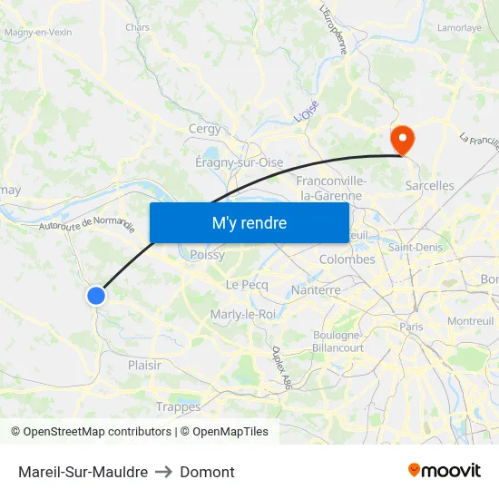 Mareil-Sur-Mauldre to Domont map