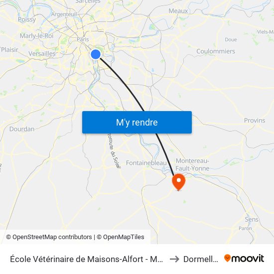 École Vétérinaire de Maisons-Alfort - Métro to Dormelles map