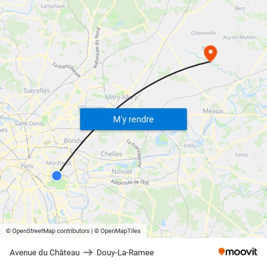 Avenue du Château to Douy-La-Ramee map