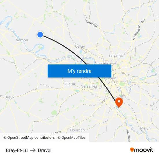 Bray-Et-Lu to Draveil map