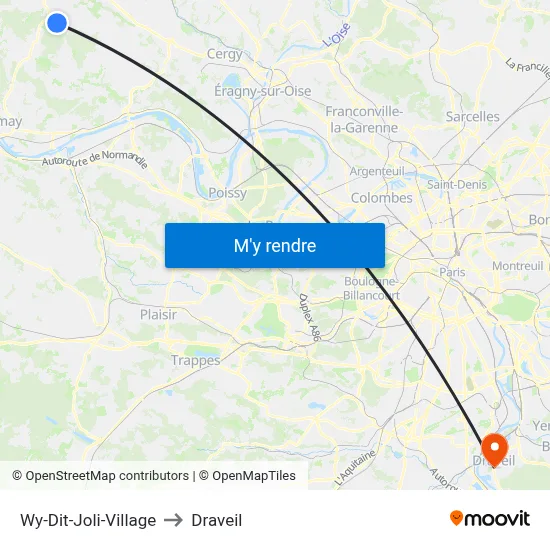 Wy-Dit-Joli-Village to Draveil map