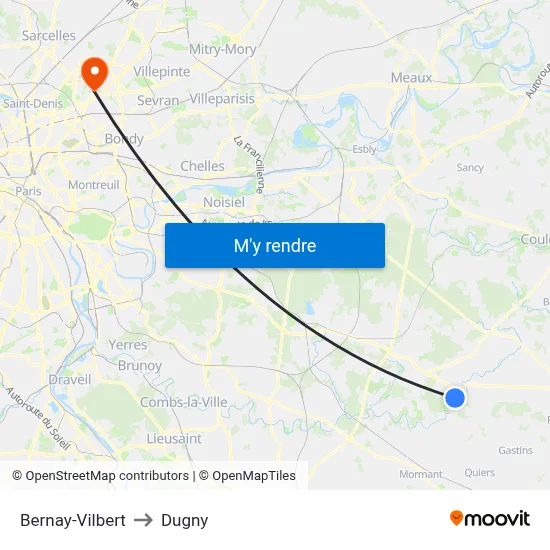 Bernay-Vilbert to Dugny map