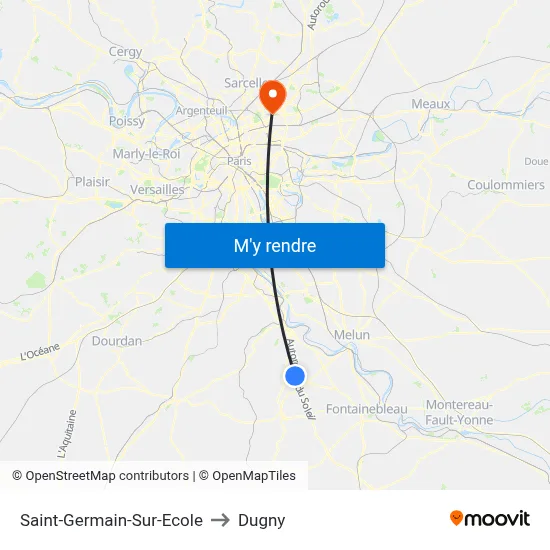 Saint-Germain-Sur-Ecole to Dugny map