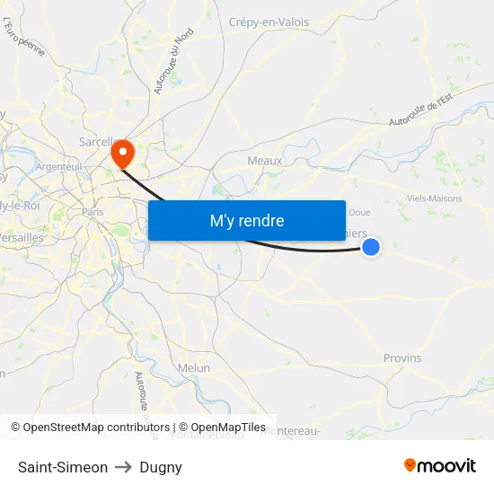 Saint-Simeon to Dugny map
