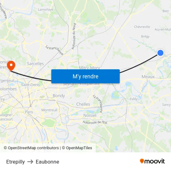 Etrepilly to Eaubonne map