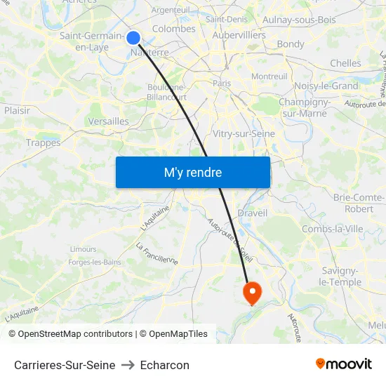 Carrieres-Sur-Seine to Echarcon map