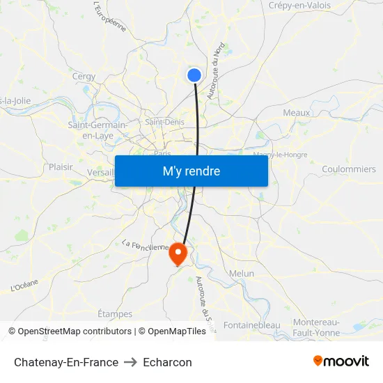 Chatenay-En-France to Echarcon map