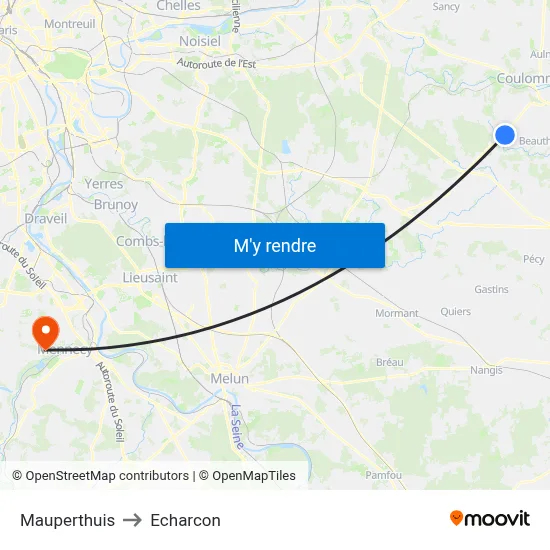 Mauperthuis to Echarcon map