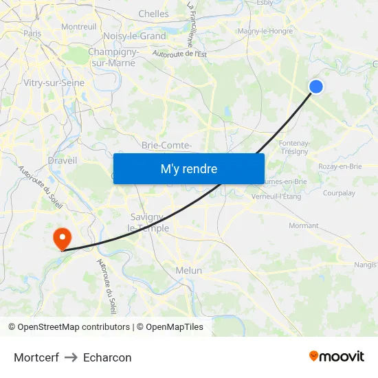 Mortcerf to Echarcon map