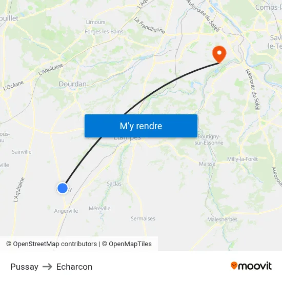 Pussay to Echarcon map