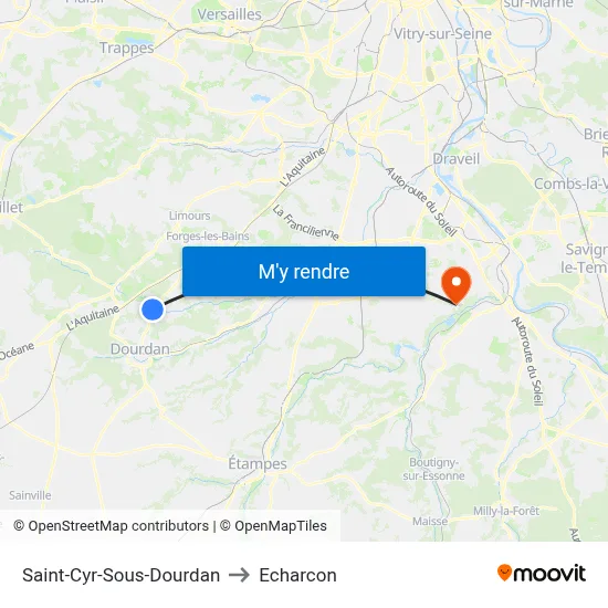 Saint-Cyr-Sous-Dourdan to Echarcon map