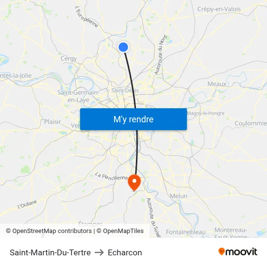 Saint-Martin-Du-Tertre to Echarcon map