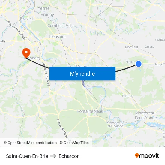 Saint-Ouen-En-Brie to Echarcon map