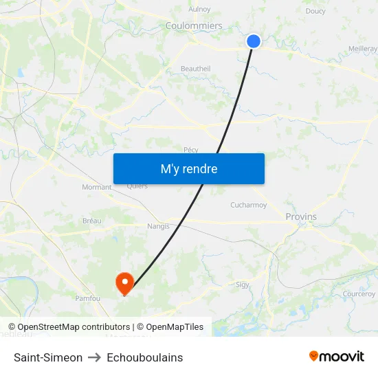 Saint-Simeon to Echouboulains map