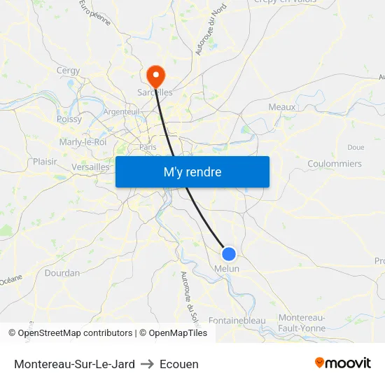 Montereau-Sur-Le-Jard to Ecouen map