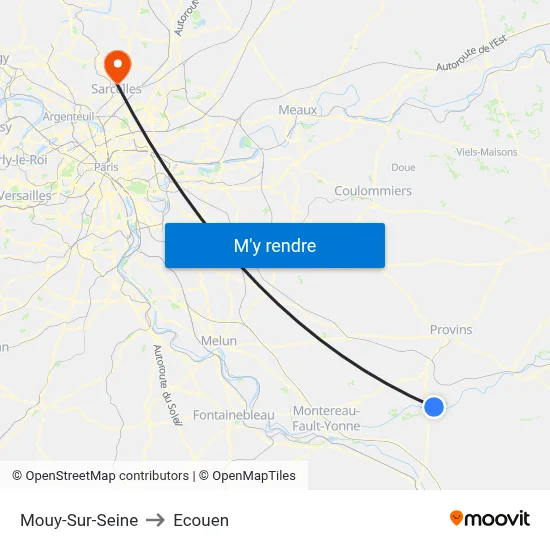Mouy-Sur-Seine to Ecouen map