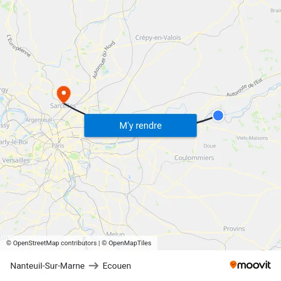 Nanteuil-Sur-Marne to Ecouen map