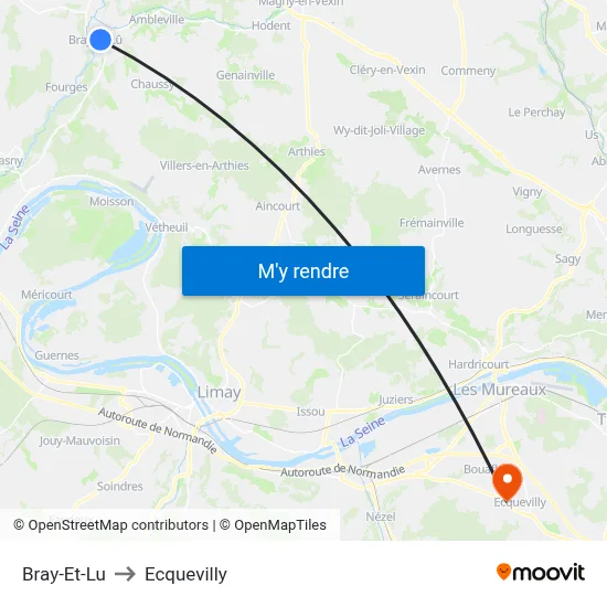 Bray-Et-Lu to Ecquevilly map