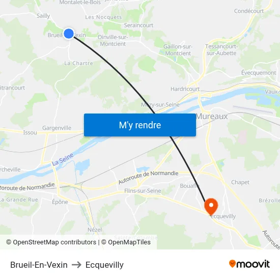 Brueil-En-Vexin to Ecquevilly map