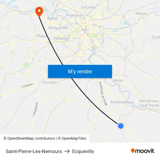 Saint-Pierre-Les-Nemours to Ecquevilly map