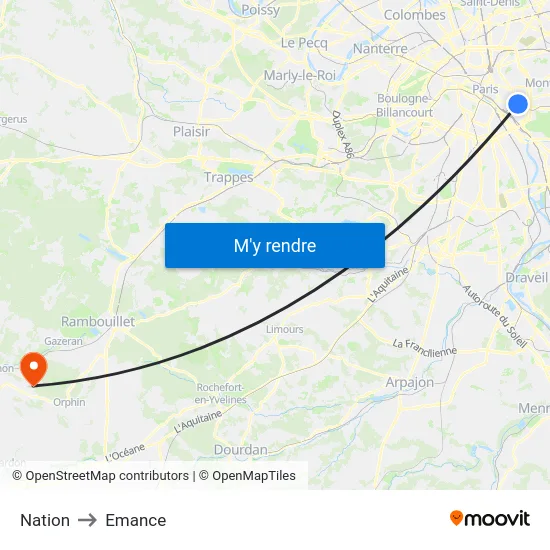 Nation to Emance map