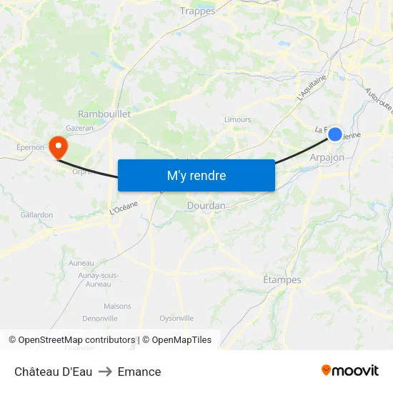 Château D'Eau to Emance map