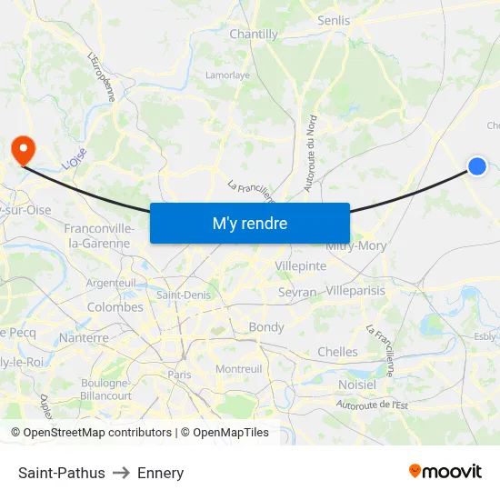 Saint-Pathus to Ennery map