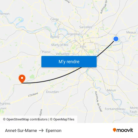 Annet-Sur-Marne to Epernon map