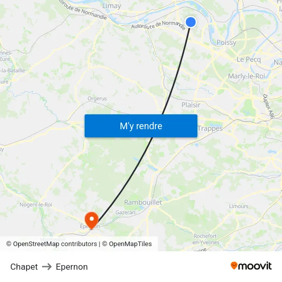 Chapet to Epernon map