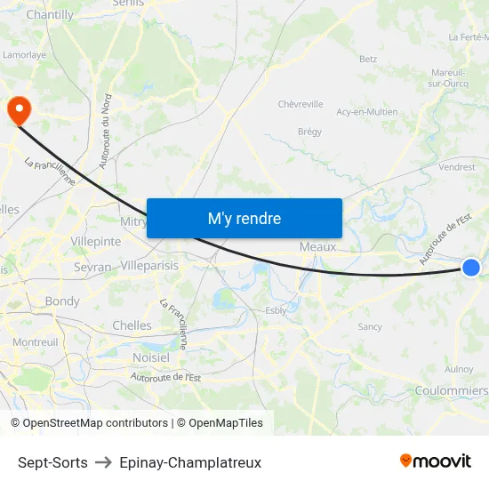 Sept-Sorts to Epinay-Champlatreux map