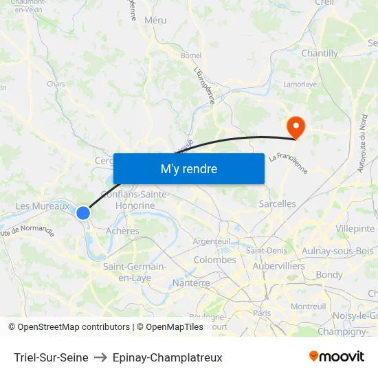 Triel-Sur-Seine to Epinay-Champlatreux map
