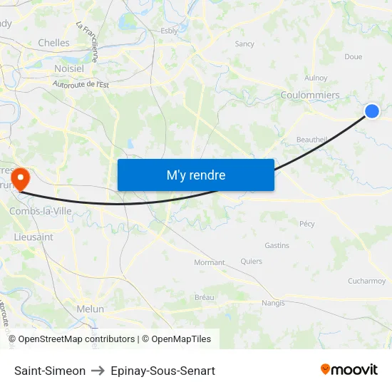 Saint-Simeon to Epinay-Sous-Senart map